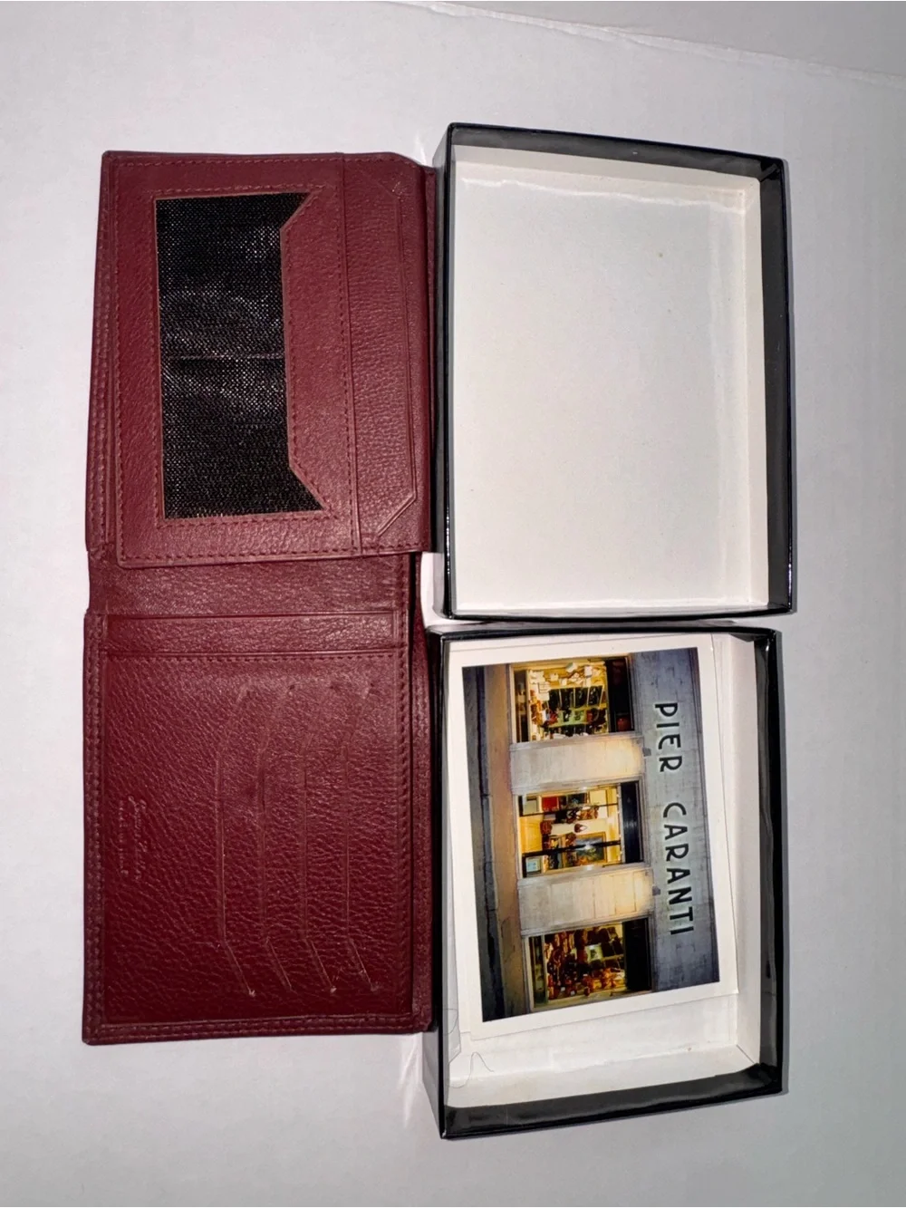 Valentino Men’s Burgundy Leather Wallet Italian